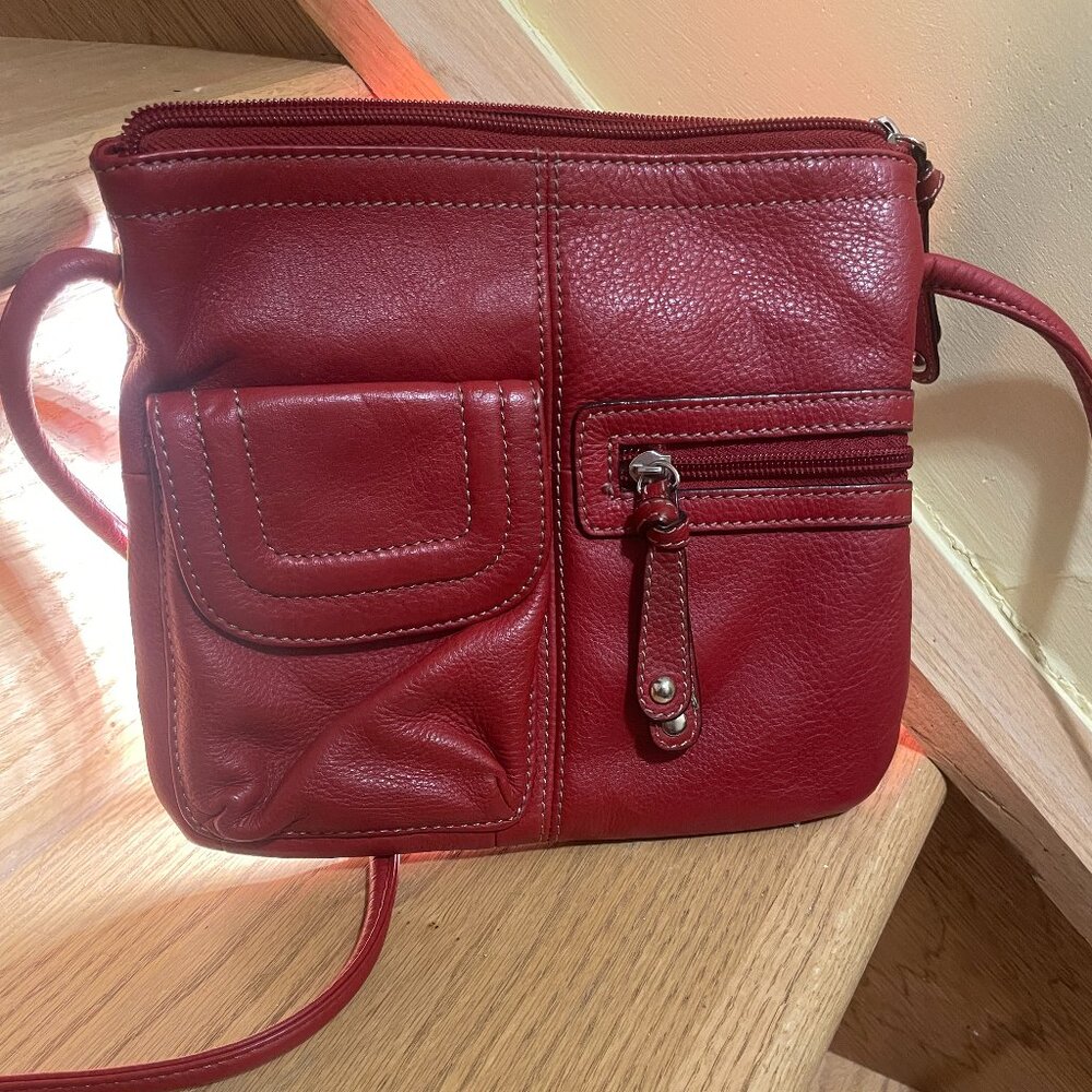 Danier small red leather crossbody bag